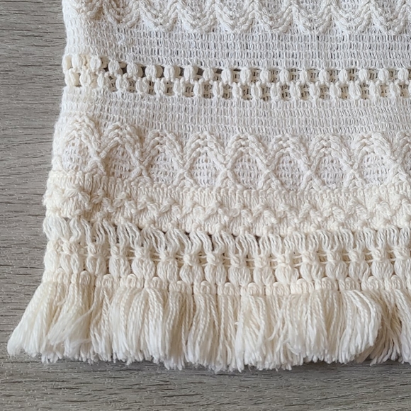DELETING TOMORROW IF NOT SOLD! Crochet Top with Tassel Fringe - Picture 3 of 6